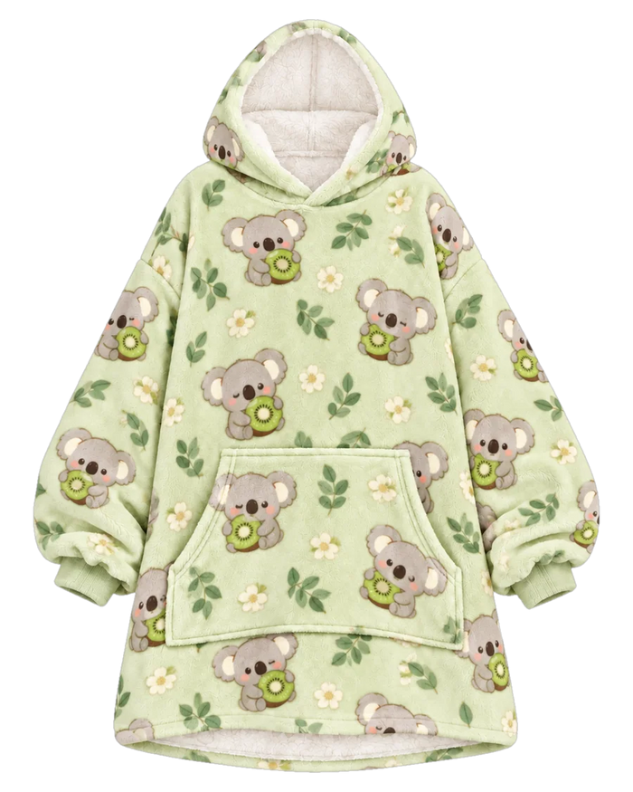 Kiwi Koala Hoodie Blanket