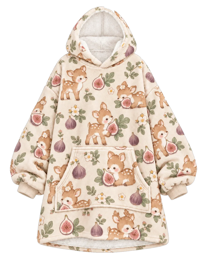 Fig Fawn Hoodie Blanket
