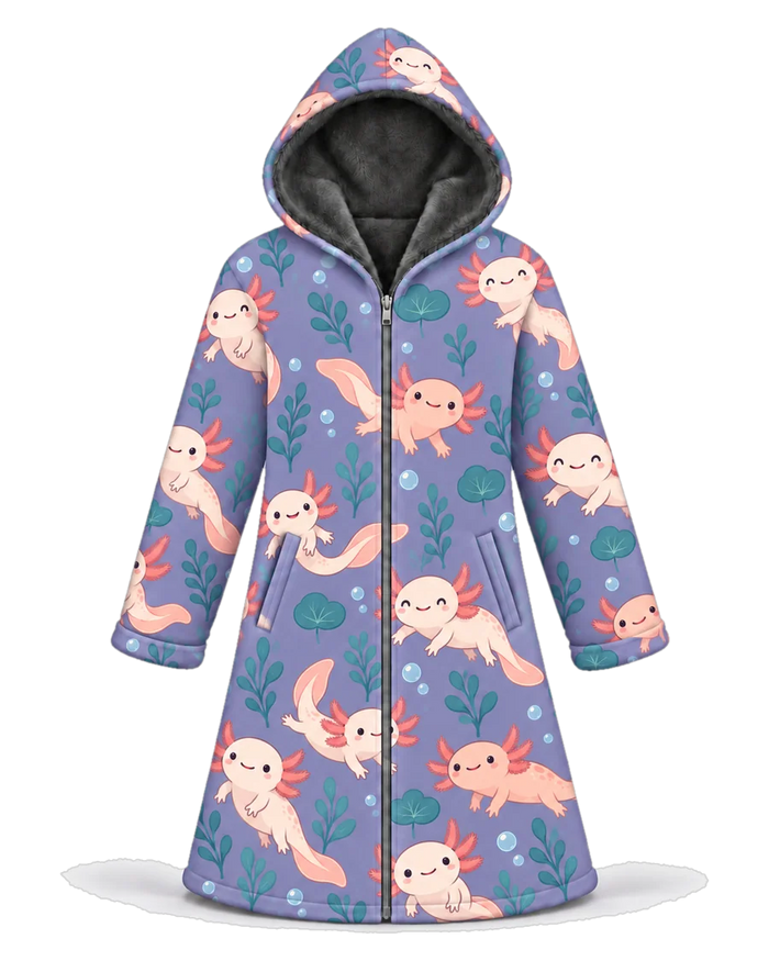 Axolotl Pond Hoodie Blanket Cloak