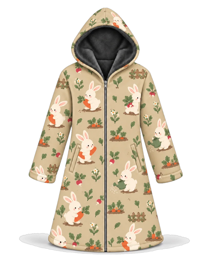 Bunny Garden Hoodie Blanket Cloak
