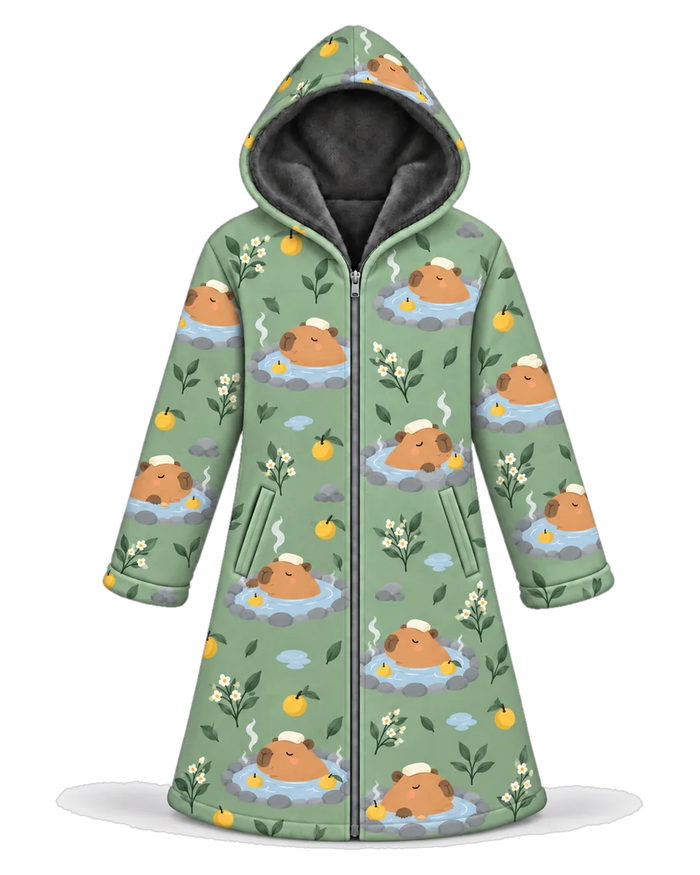 Capybara Spa Hoodie Blanket Cloak