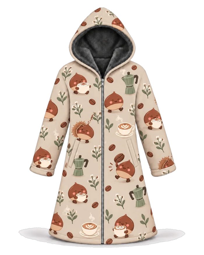 Chestnut Café Hoodie Blanket Cloak