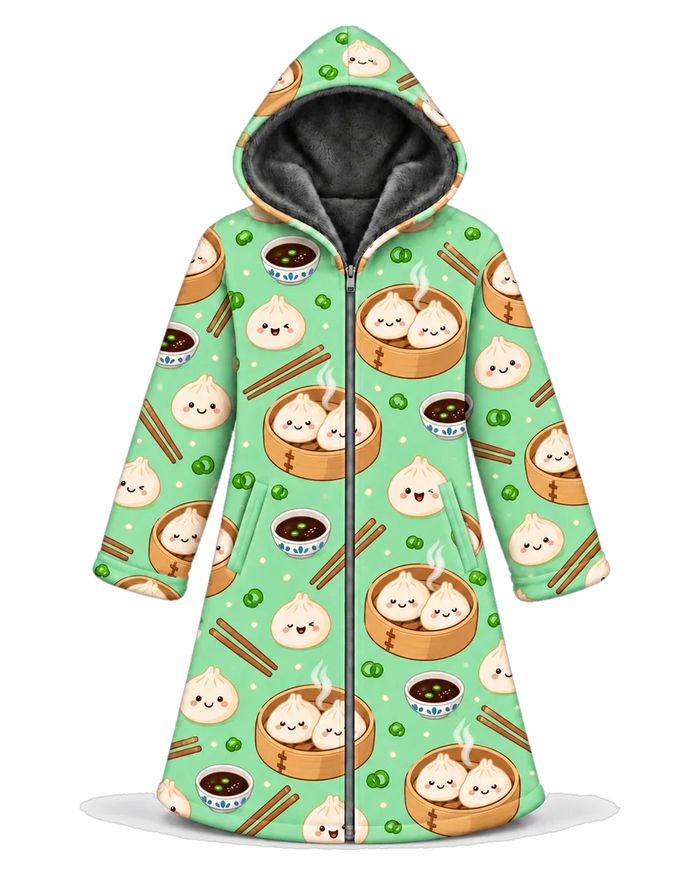 Dumpling Party Hoodie Blanket Cloak