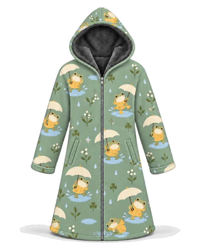 Frog Rain Hoodie Blanket Cloak