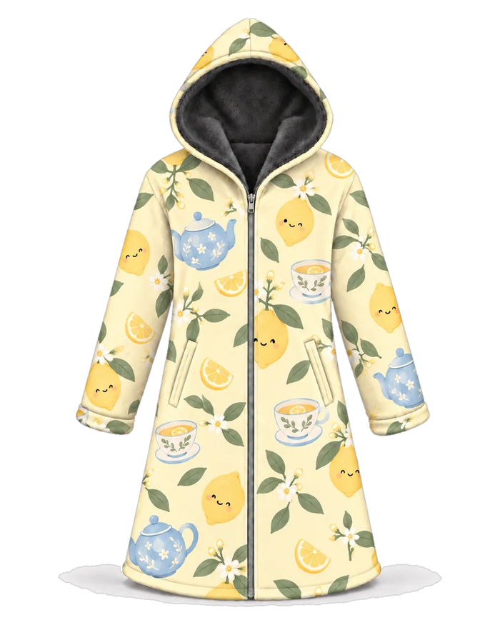 Lemon Tea Hoodie Blanket Cloak