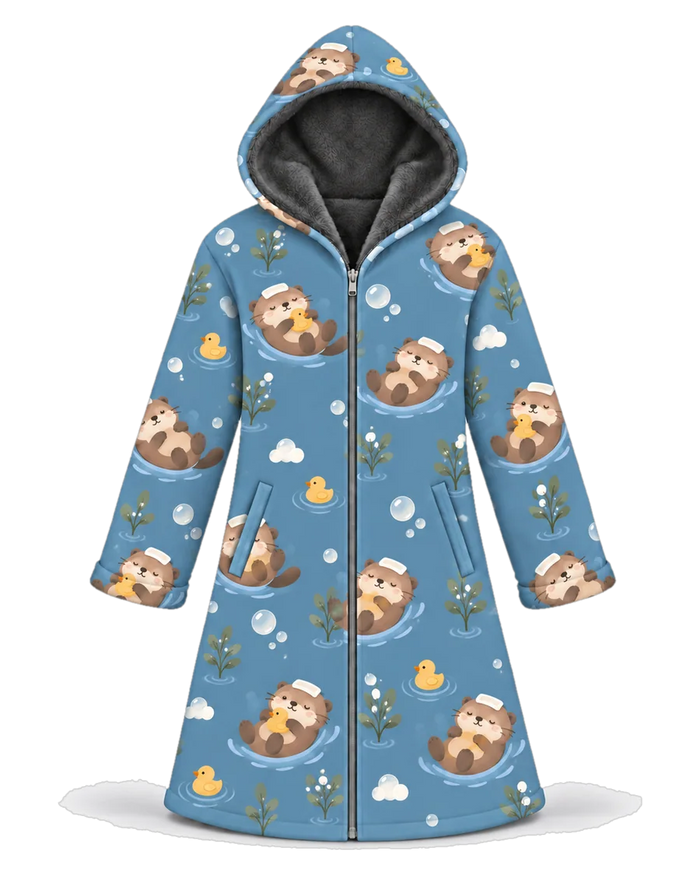 Otter Bath Hoodie Blanket Cloak