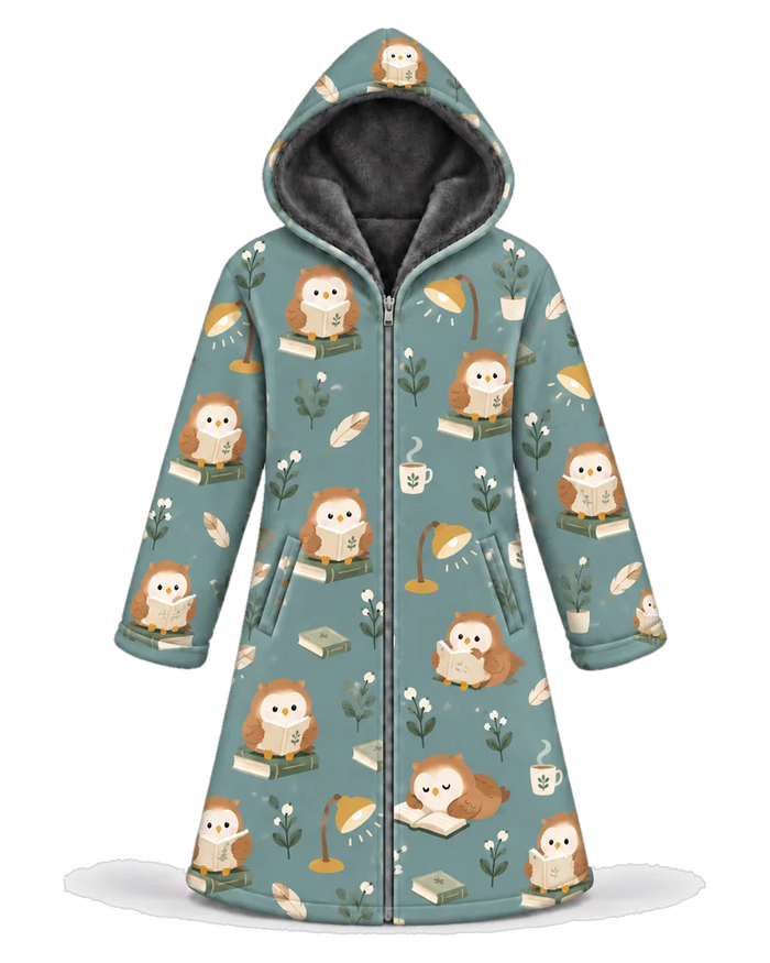 Owl Library Hoodie Blanket Cloak