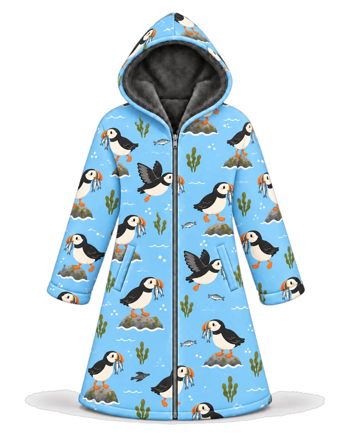 Puffin Coast Hoodie Blanket Cloak