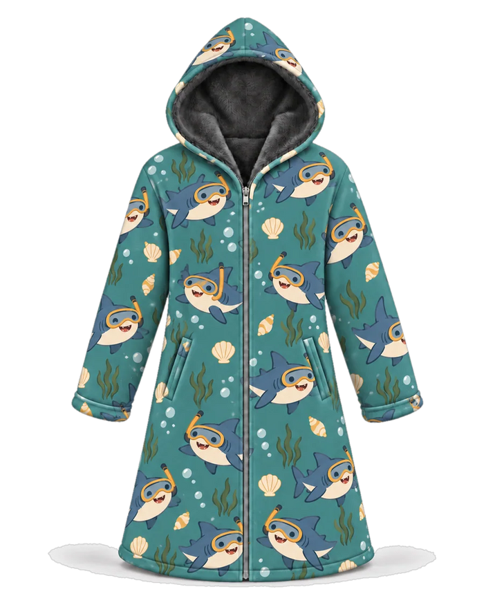 Snorkel Shark Hoodie Blanket Cloak